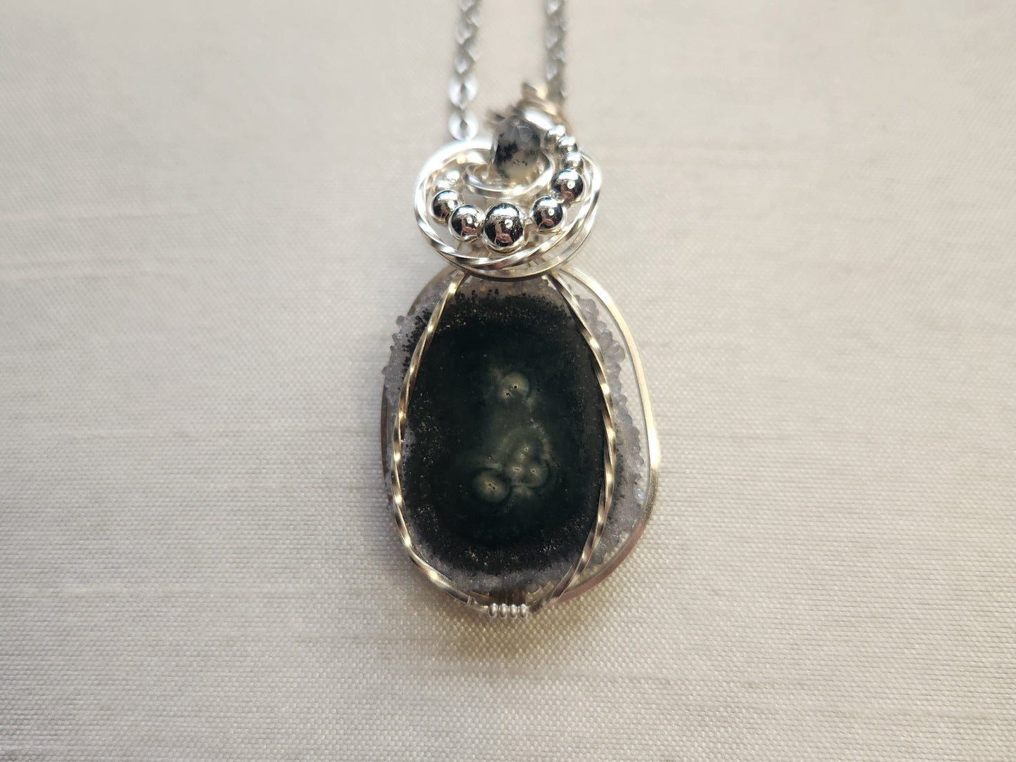 Solar Quartz stalactite necklace