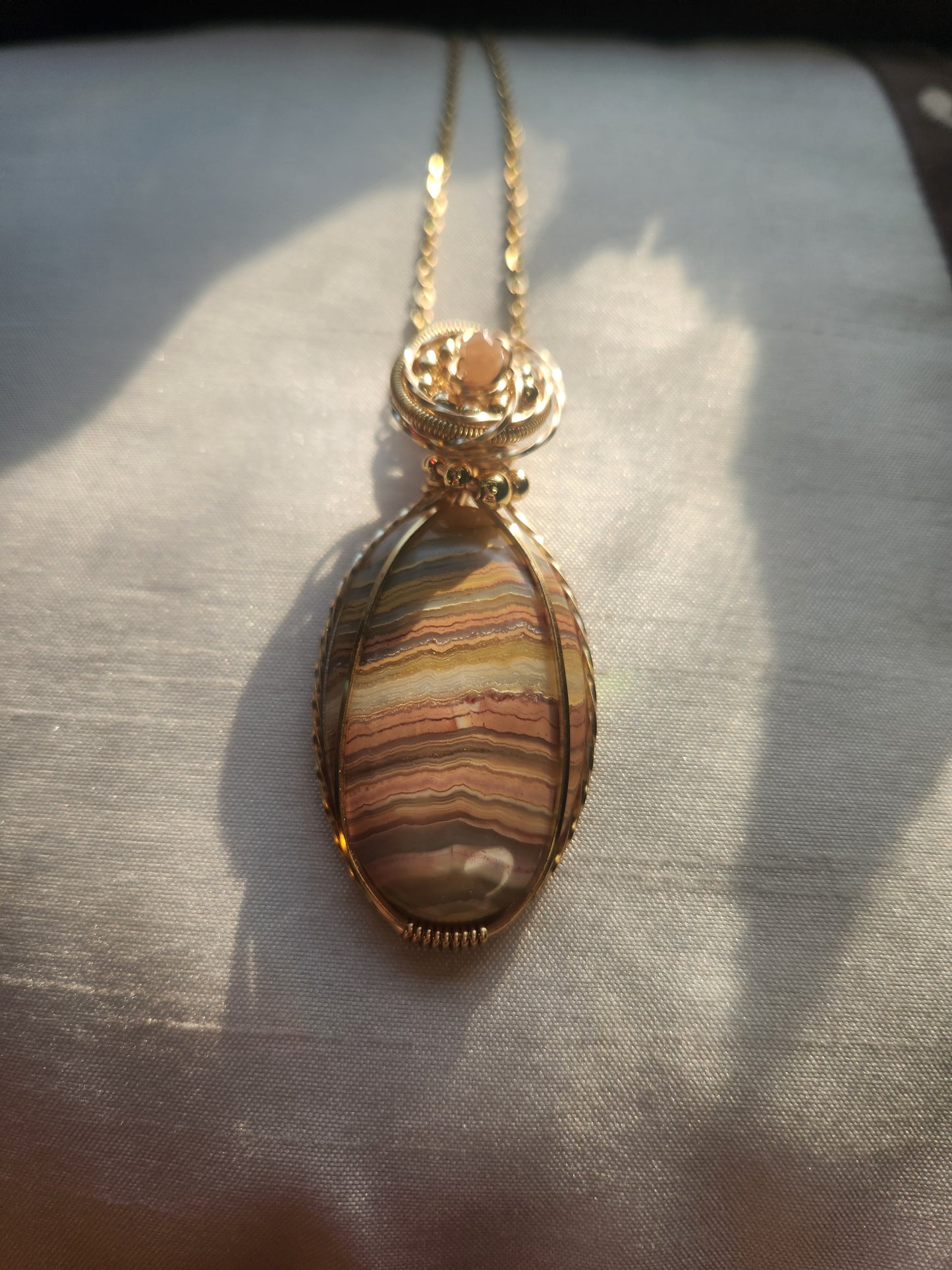 Crazy lace agate necklace