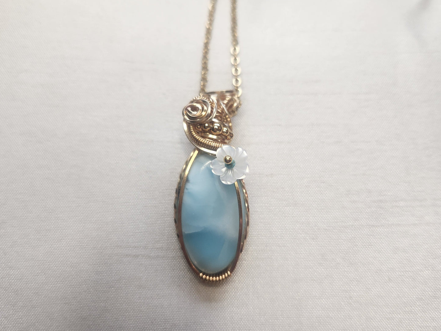 Larimar pendant necklace