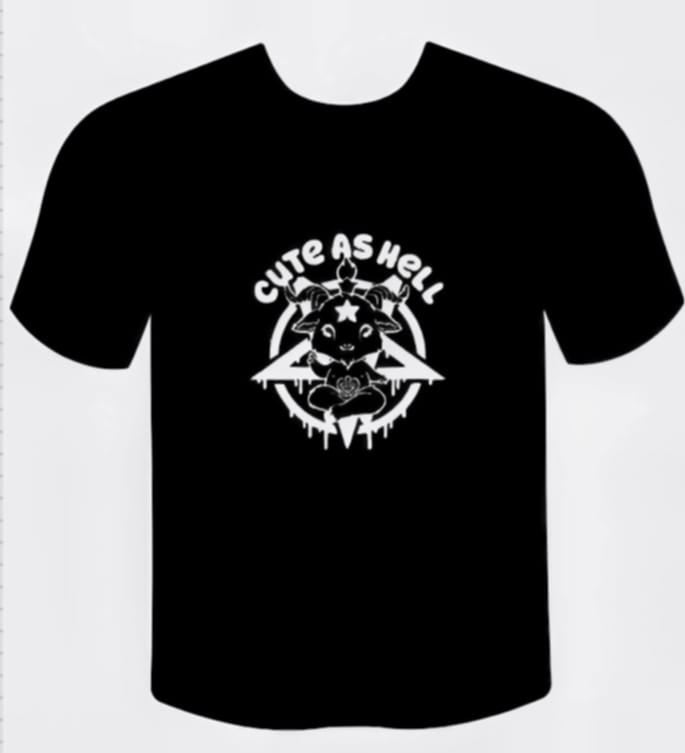 Cute As Hell Occult Kawaii T-Shirt — Unisex Black Tee