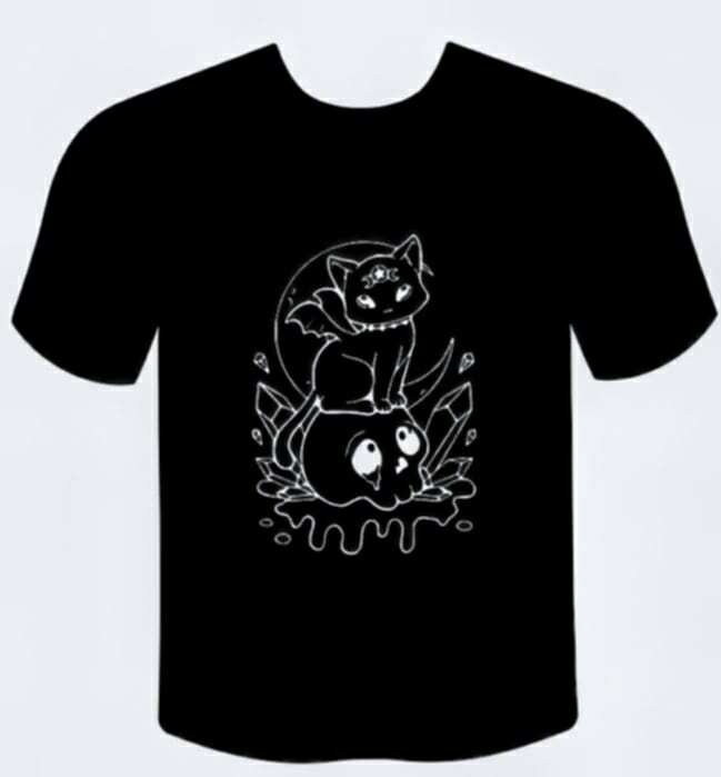 Occult & Witchy Graphic Tees — Unisex Black Shirts, Kawaii & Gothic Designs