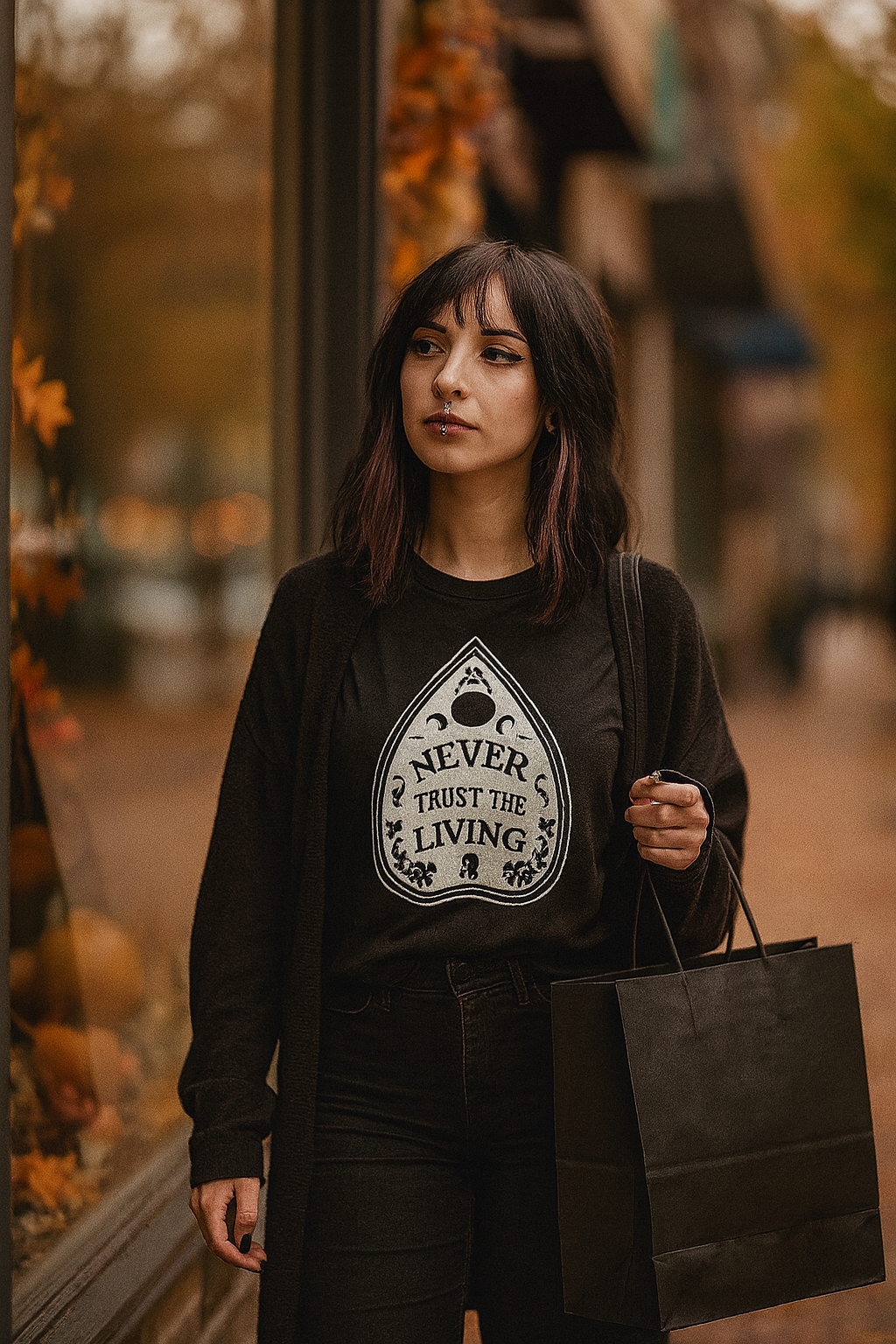 Occult & Witchy Graphic Tees — Unisex Black Shirts, Kawaii & Gothic Designs