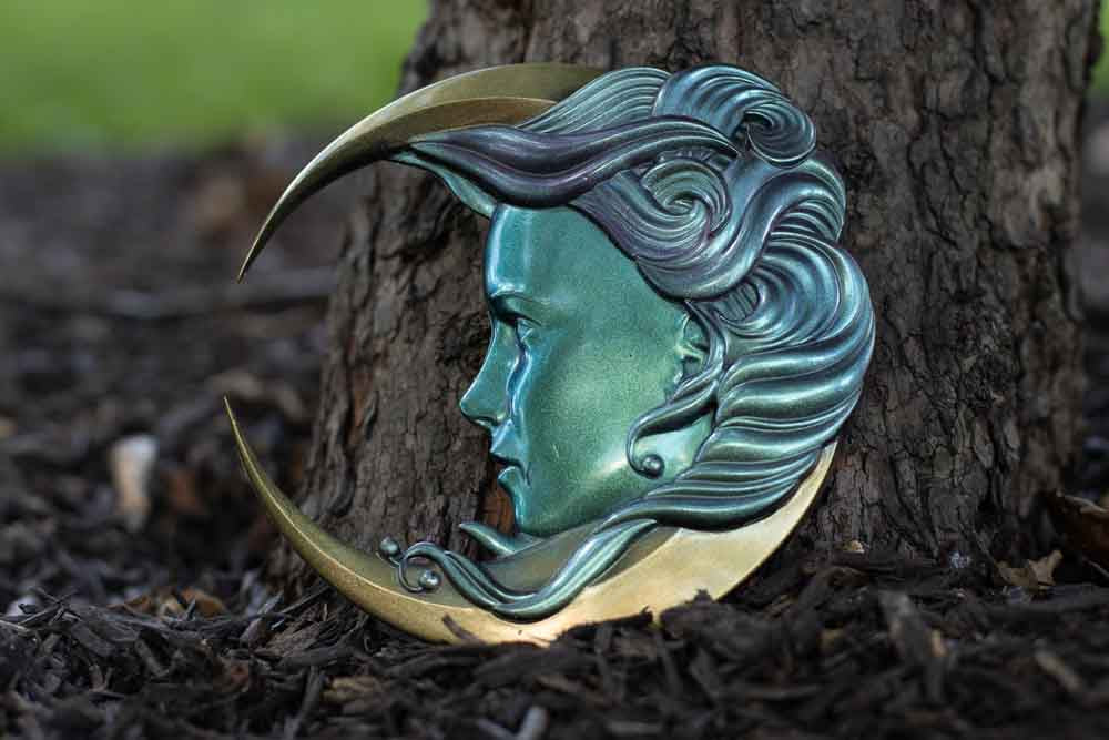 Crescent Moon Goddess – Resin Wall Art
