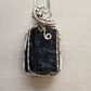 Raw black tourmaline necklace