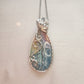 Dyed crazy lace agate necklace