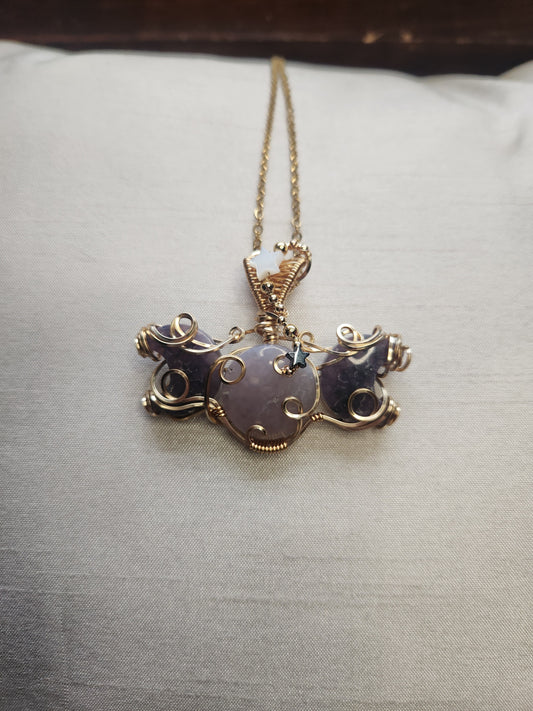 Triple moon necklace