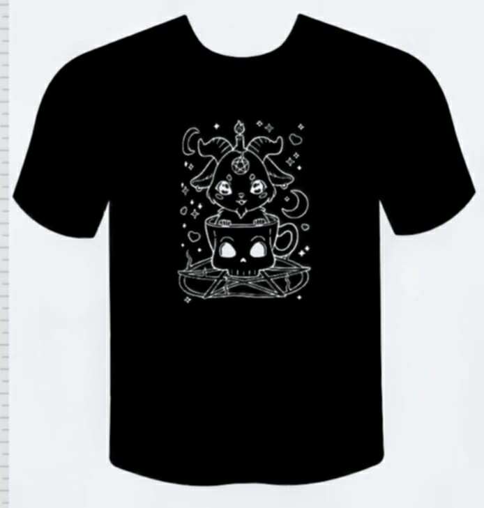 Occult & Witchy Graphic Tees — Unisex Black Shirts, Kawaii & Gothic Designs
