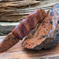 Mahogany Obsidian Flintknapped Blade with Hand-Carved Ergonomic Handle