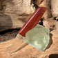 Clear Glass Dagger with Cherry-Stained Wooden Handle