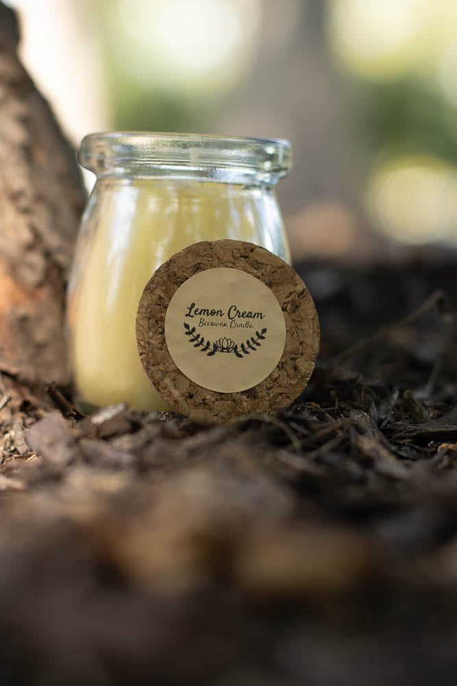 Lemon Cream Beeswax Candle