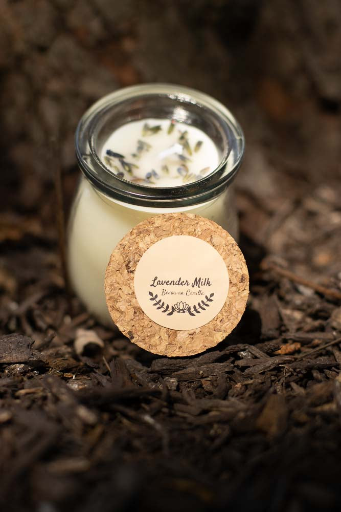 Lavender Milk Beeswax Candle