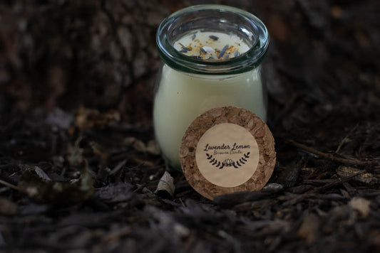Lavender Lemon Beeswax Candle