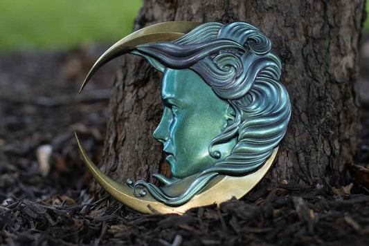 Crescent Moon Goddess – Resin Wall Art