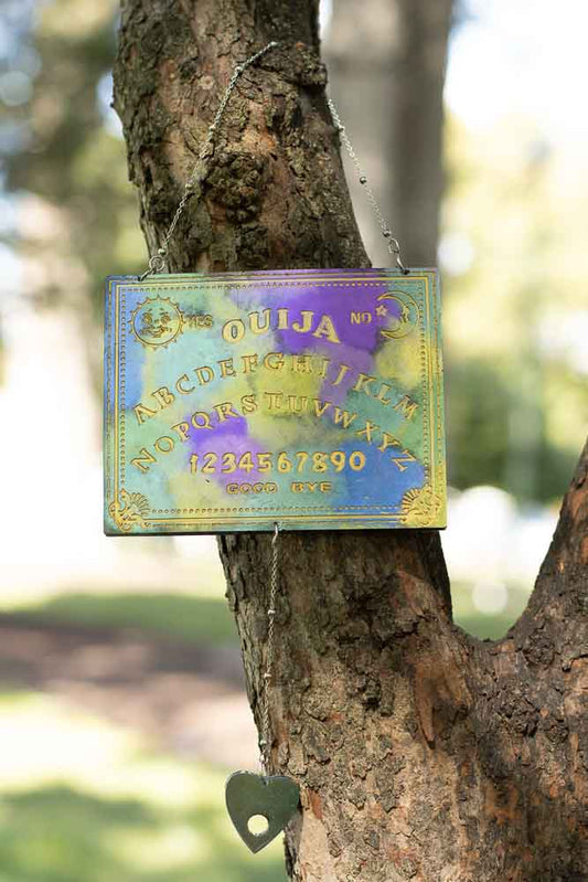 Resin Ouija Board Wall Hanging – Holographic Mystic Design